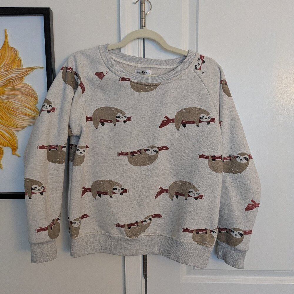 Sloth crew neck sweatshirt
